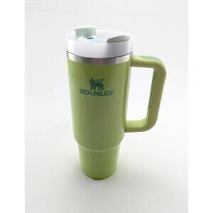 Stanley Quencher H2.0 Tumbler Straw Cup 30oz Citron Green Speckle Thermos